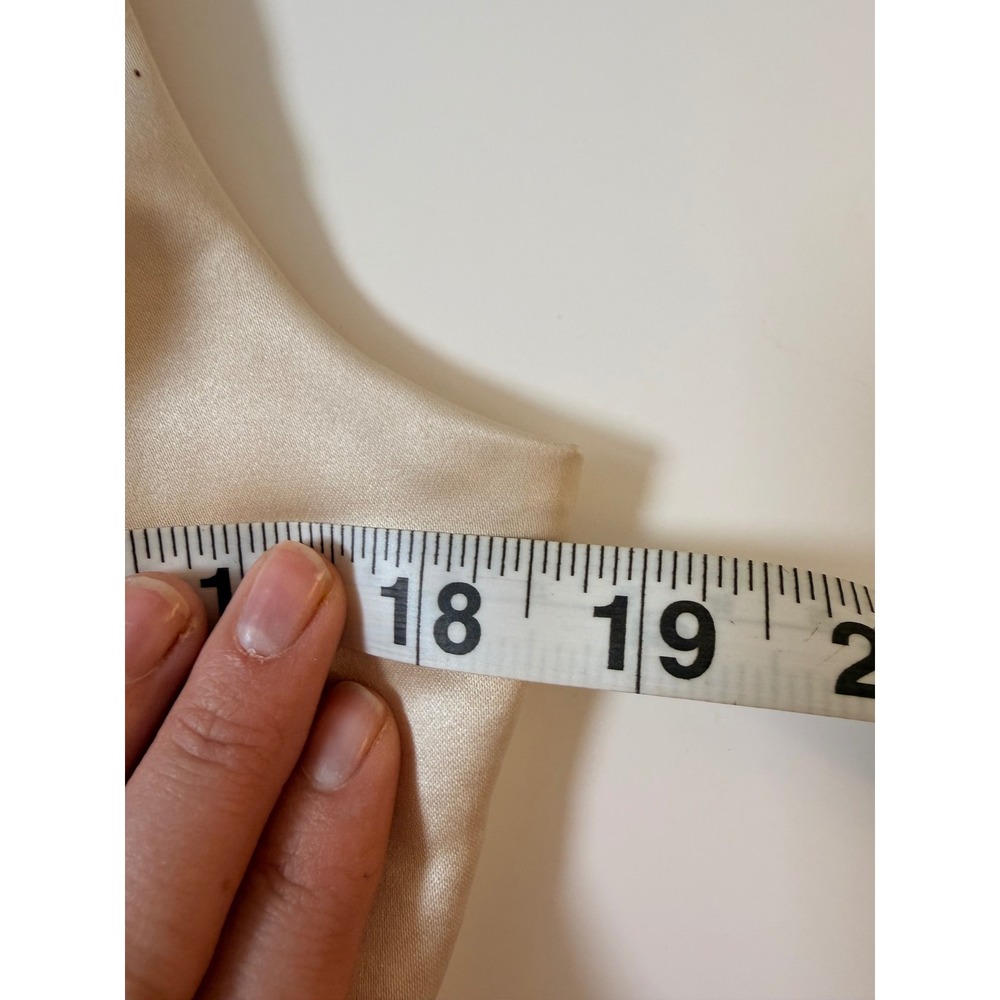Bill Levkoff Satin Top Women Size 10 Champagne Excellent Beaded Formal Corset - Picture 7 of 8